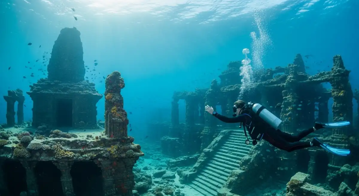 Is it allowed for a citizen to see the lost city of Dwarka underwater?